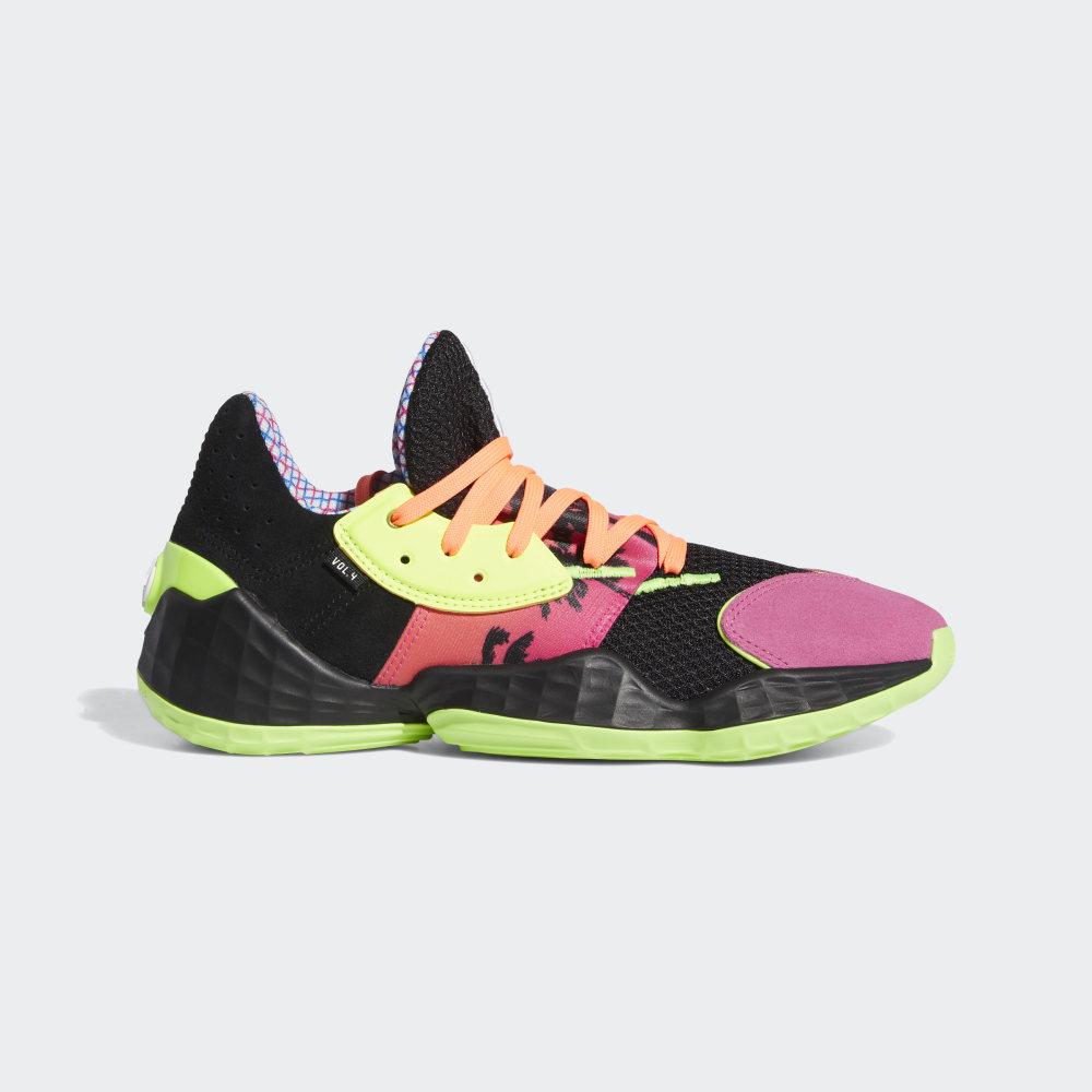 Adidasi Baschet Adidas Harden Vol. 4 Barbati Romania - Negrii/Albi/Roz FW3660